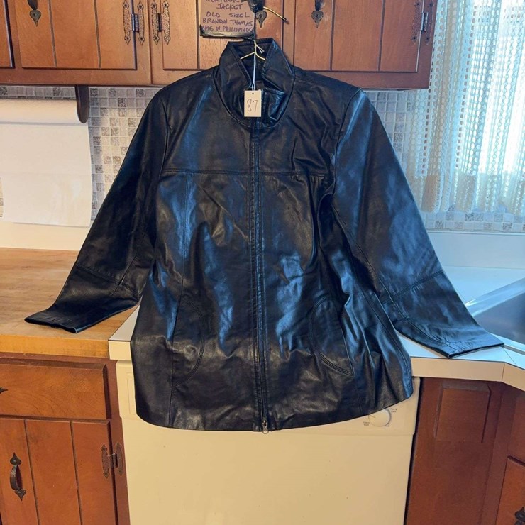 Brandon Thomas Ladies Black Leather Jacket Size L