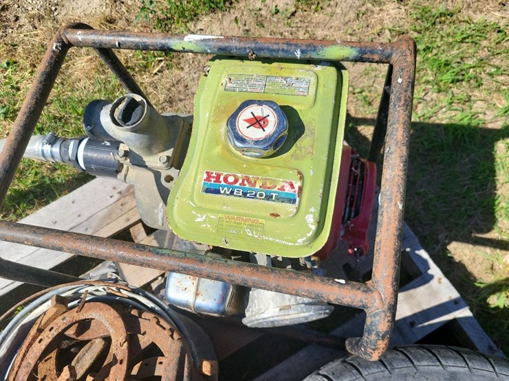 (2)-buckets-of-horse-shoes,-(2)-235/60r15-tires,-(1)-honda-wb20t-gas-motor-w/transfer-pump-image-10