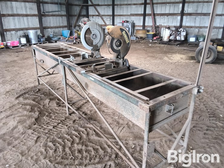 homemade-shop-table-w/-chop-saws-image-1