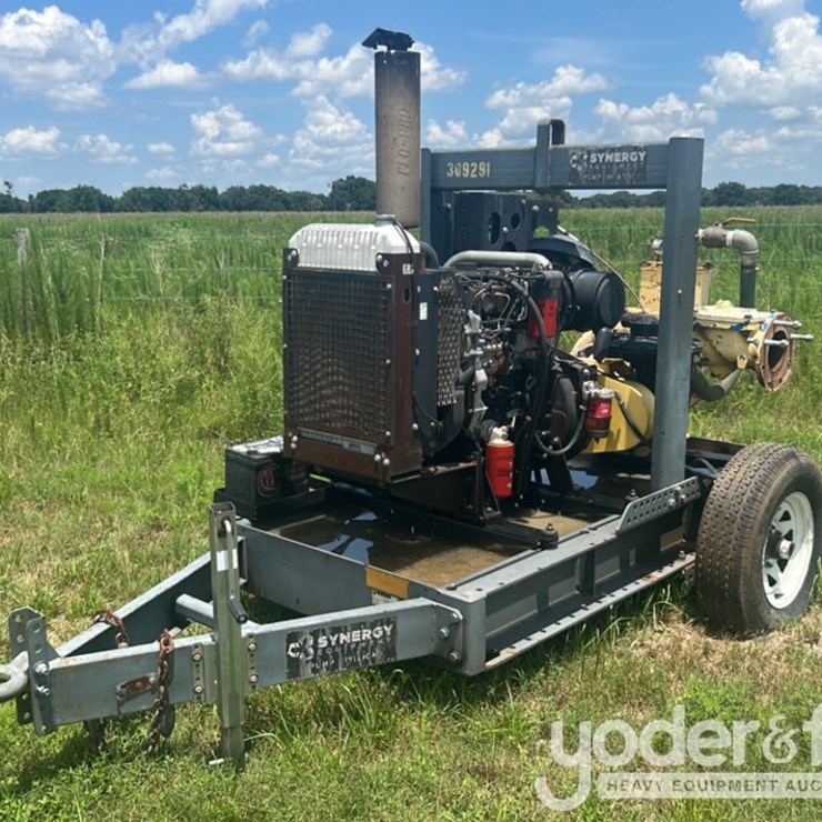6" Centrifugal Trash Pioneer Water Pump, Single Axle Trailer