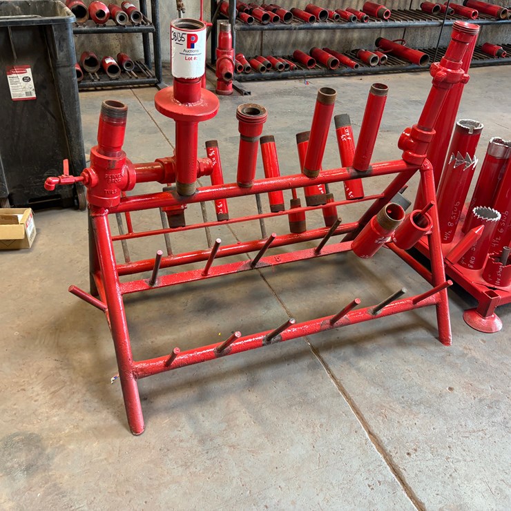 4’ x 2.5’ x 2’ A-frame tool rack w/ contents