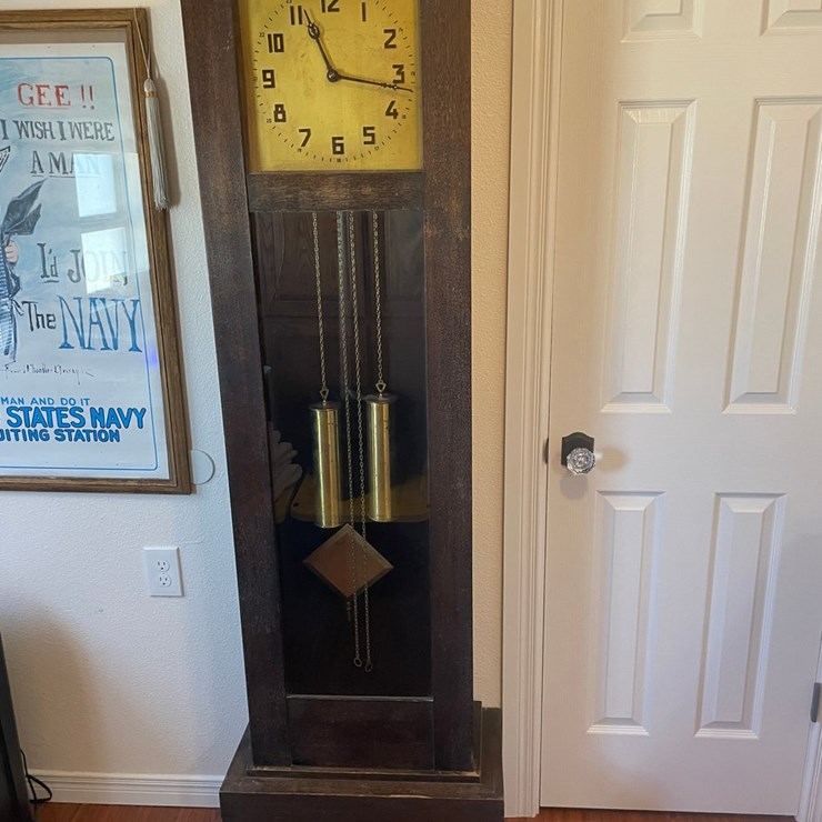 #251 • Mission Oak Style Grandfather Clock (Offsite in Las Cruces)