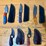 qty-(5)-handmade-hunting,-skinner-&-utility-knives-w/-leather-sheaths-assorted-fixed-blade-set-image-1