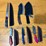 qty-(5)-handmade-fixed-blade-knives-w/-leather-sheaths-damascus-style-&-tactical-assortment-image-1