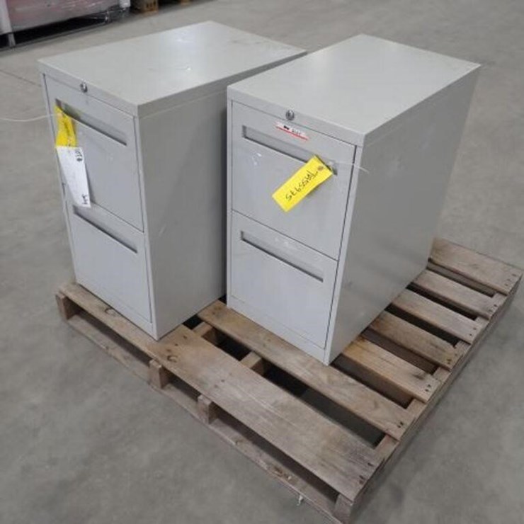 Qty Of (2) Metal 2 Drawer Filing Cabinets
