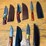 qty-(5)-handmade-hunting-&-utility-knives-w/-leather-sheaths-assorted-fixed-blade-set-image-1