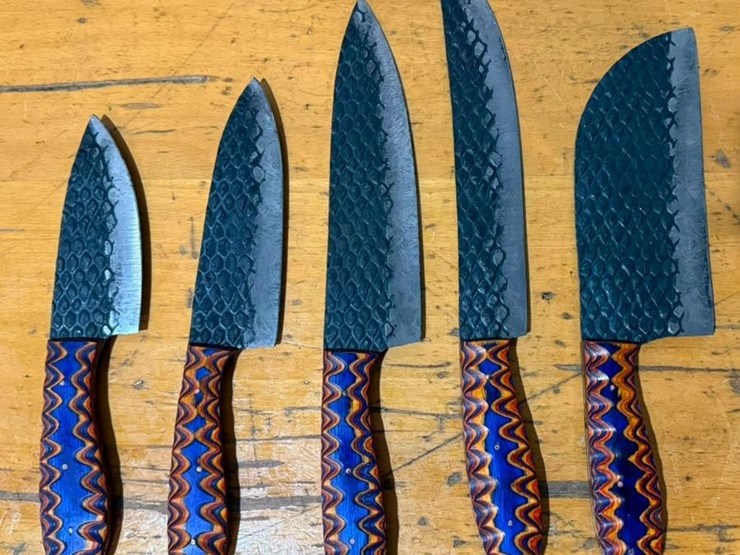 qty-(5)-handmade-chef-knife-set-damascus-style-kitchen-knives-image-1