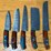 qty-(5)-handmade-chef-&-kitchen-knives-damascus-style-fixed-blade-set-image-1