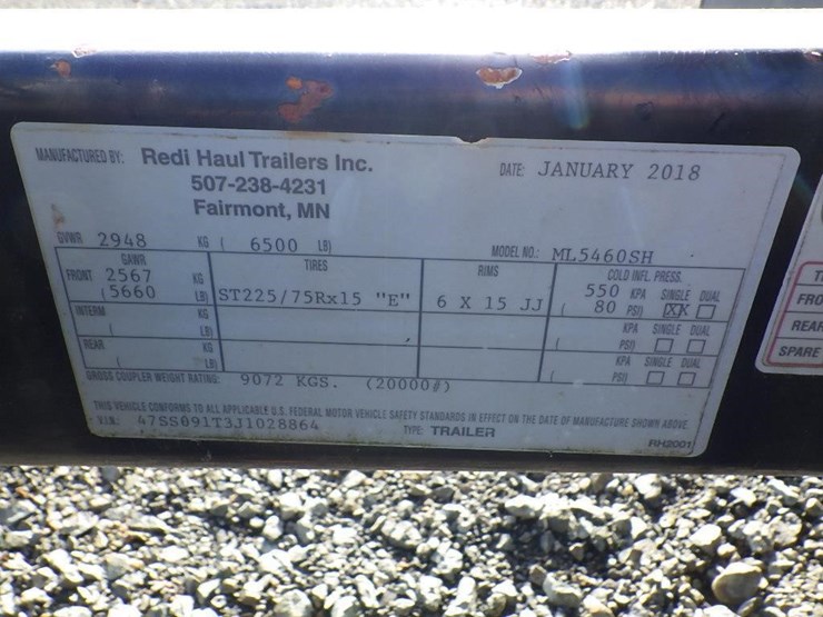 2018-redihaul-ml5460sh-10'-s/a-tilt-deck-trailer-image-18