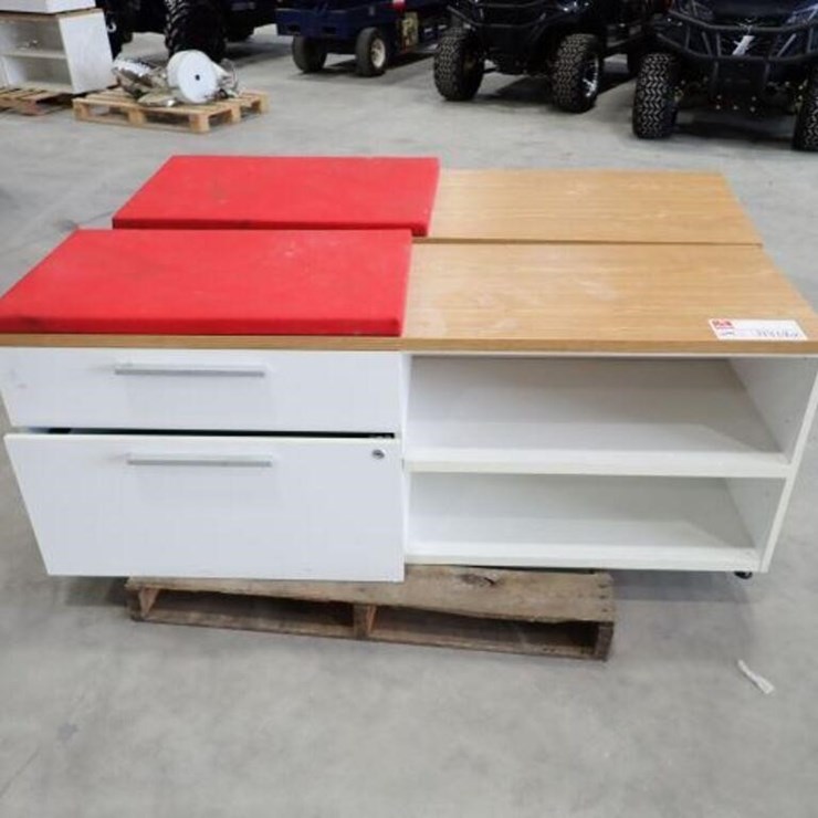 Qty Of (2) 60 In. 2-Drawer Bench/Filing Cabinets