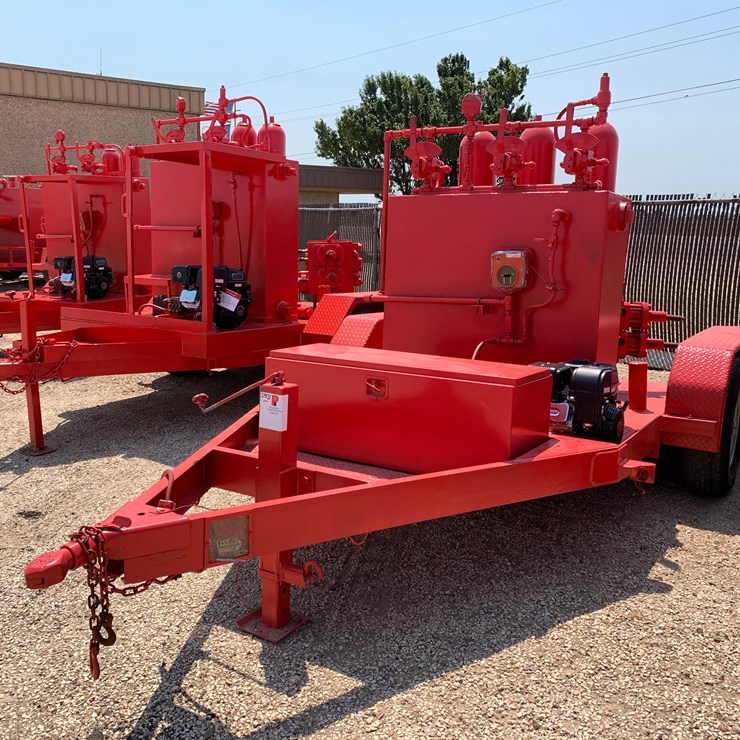 3-station closing unit mtd on SHOPBUILT 14’ x 6’ t/a bumper pull trailer