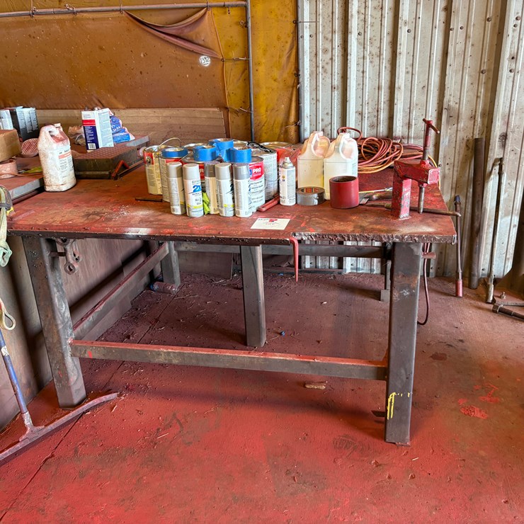 76” x 69” x 39” metal shop table