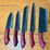qty-(5)-handmade-chef-&-cleaver-knives-assorted-forged-kitchen-knife-set-image-1