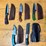 qty-(5)-handmade-hunting,-skinning,-utility-&-cleaver-knives-w/-leather-sheaths-assorted-fixed-bla-image-1
