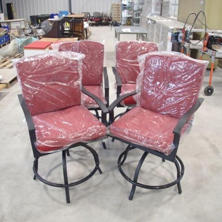 Qty Of (4) Metal Bar Chairs