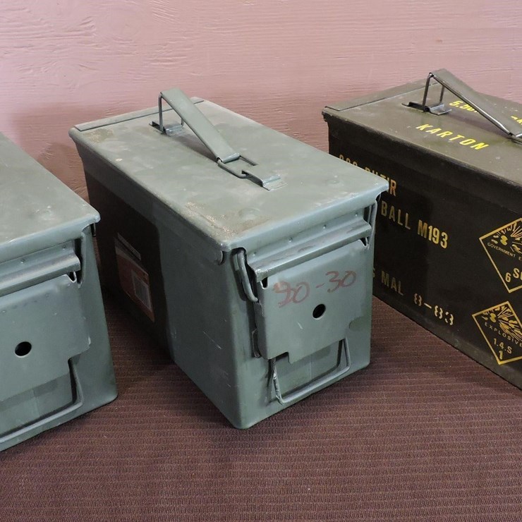 (3) Metal Ammo/Storage Containers