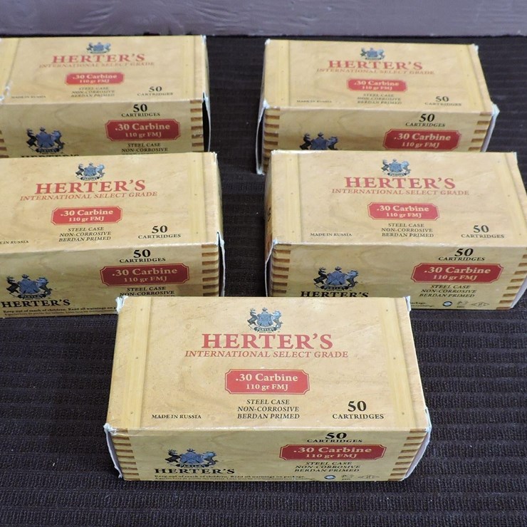 Herters .30 Carbine Cartridges, 110 Grain FMJ,