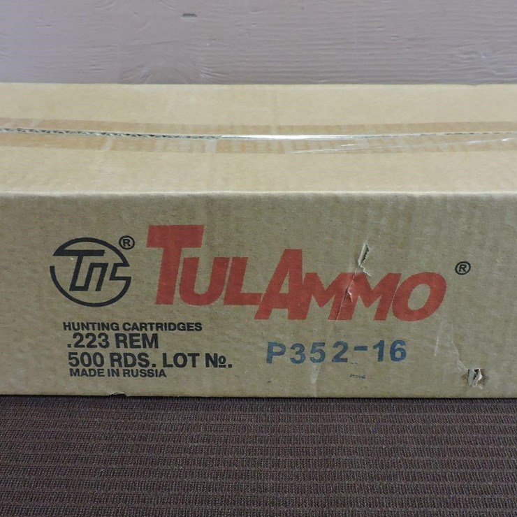 500 Rounds of Tulamo .223 Cartridges, 55 Grain FMJ