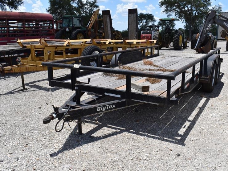 18'-big-tex-lowboy-trailer-(plate-#-drf-d35)-(registration-paper-on-hand-a-image-1