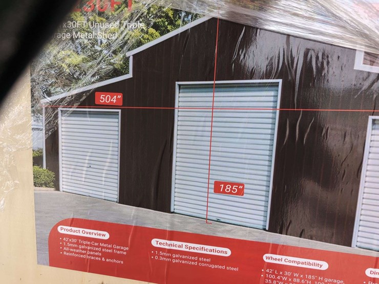 sd-launch-42-ft-x-30-ft-triple-garage-metal-shed-c4230ft-(2-boxes)-over-10,000+-lbs-image-6