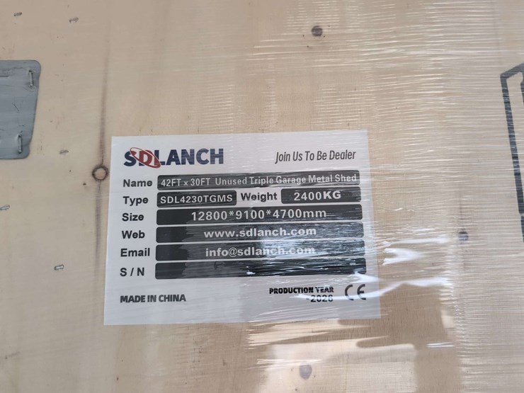 sd-launch-42-ft-x-30-ft-triple-garage-metal-shed-c4230ft-(2-boxes)-over-10,000+-lbs-image-4