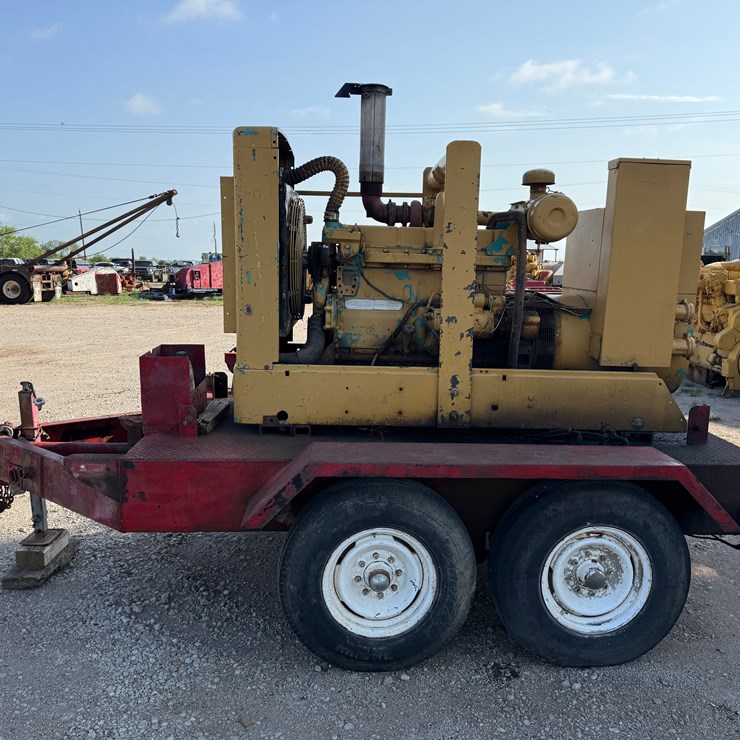 ONAN GENSET 100-KW 3-PHASE P/B ALLIS-CHALMERS 670T DIESEL ENGINE, MTD ON T/A BP TRAILER