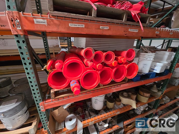 safety-cones,-cone-bases,-and-a-hi-vis-safety-barrier-line-image-2