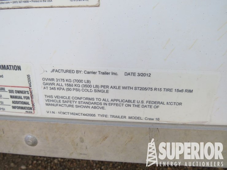 2012-carrier-trailer-16'l-t/a-doghouse-crew-trailer-image-6