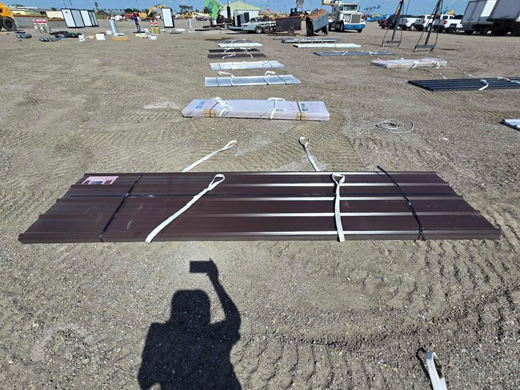 qty.-(70)-brown-metal-roof-wall-panels-image-1