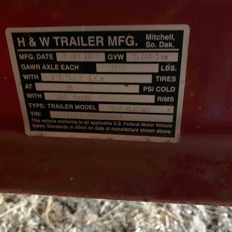 2008 H&W Trailer