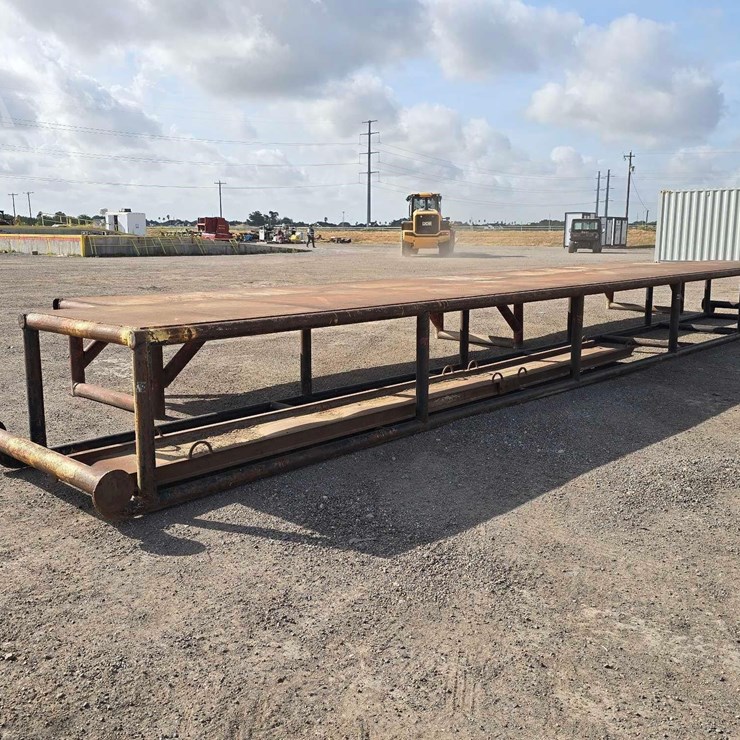 QTY. (2) HEAVY-DUTY STEEL OILFIELD PIPE RACKS
