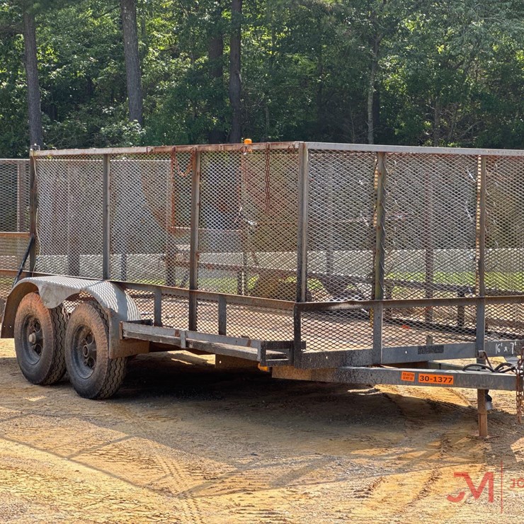 2009 CUSTOMBUILT 16' TANDEM AXLE UTILITY TRAILER