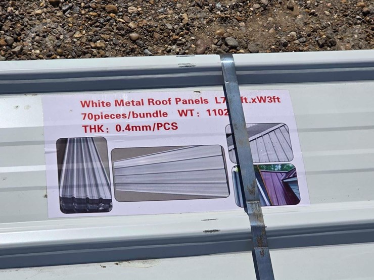 qty.-(70)-white-metal-roof-wall-panels-image-2
