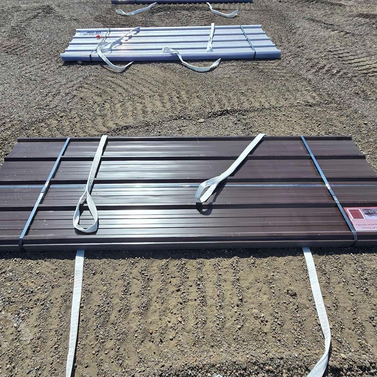 QTY. (70) BROWN METAL ROOF WALL PANELS