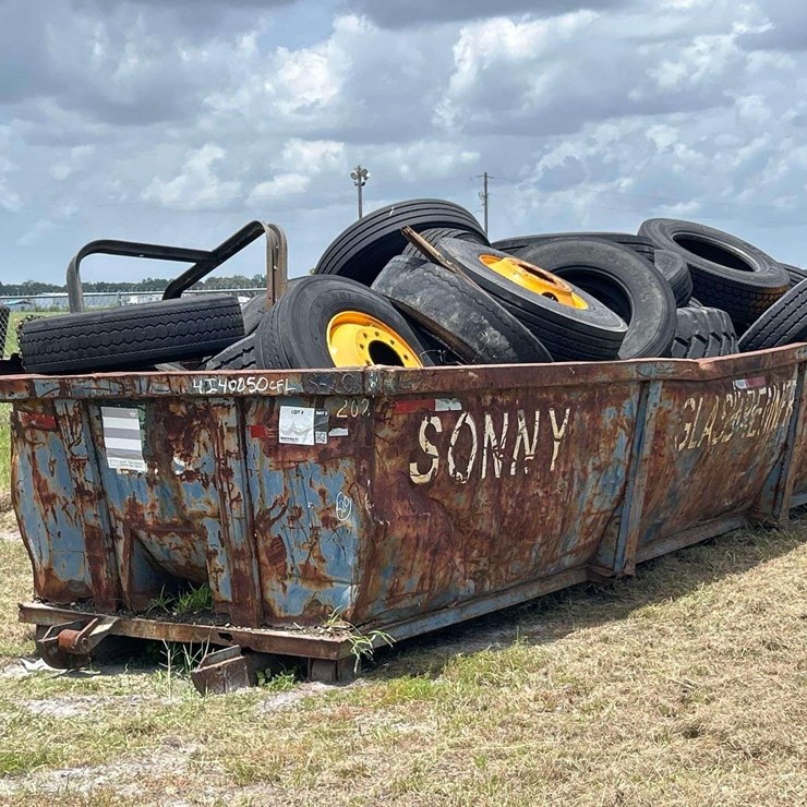 Dumpster with Tires