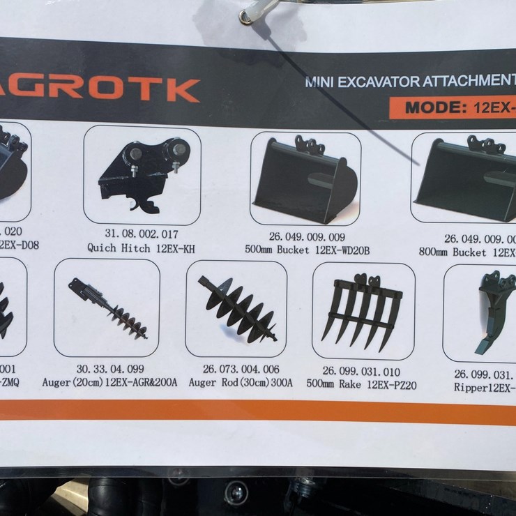 #14535 • New AGT Mini Excavator Attachment Kit (Mosinee, WI)