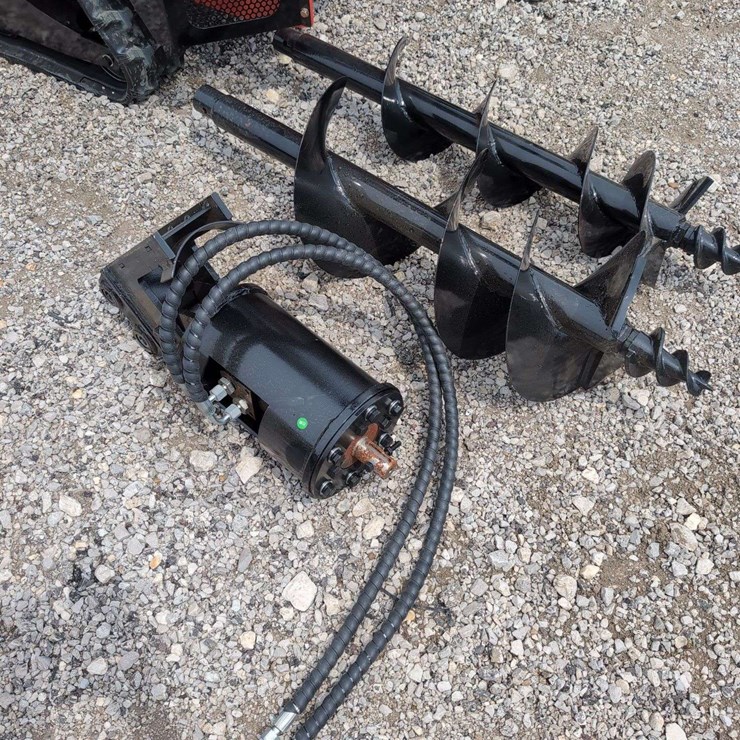 I Ranch Mini Excavator Auger Drive and Bits