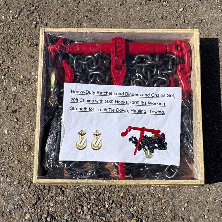 HEAVY-DUTY RATCHET LOAD BINDERS AND CHAINS SET