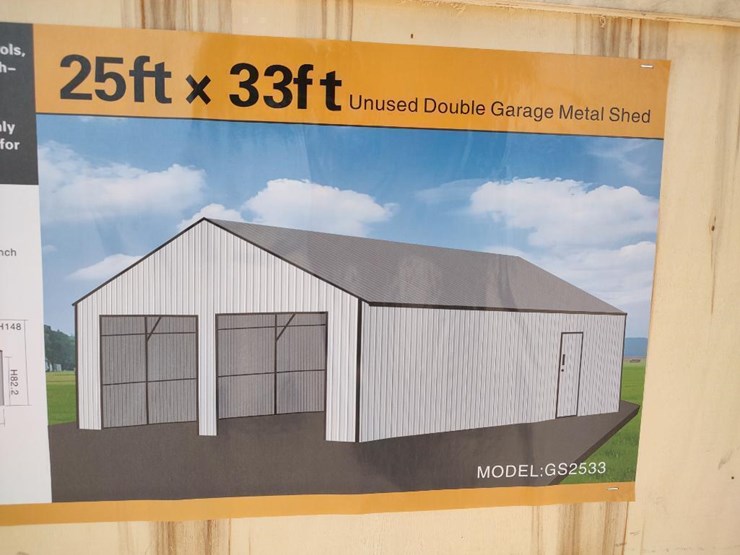 sd-lanch-gs2533-25ft-x-33ft-double-garage-metal-shed-image-1