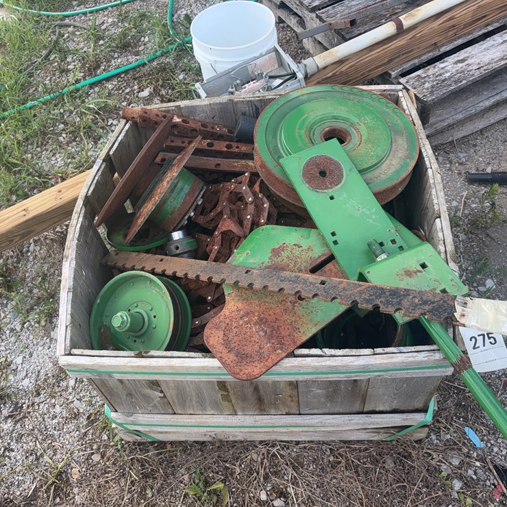 Crate of combine parts