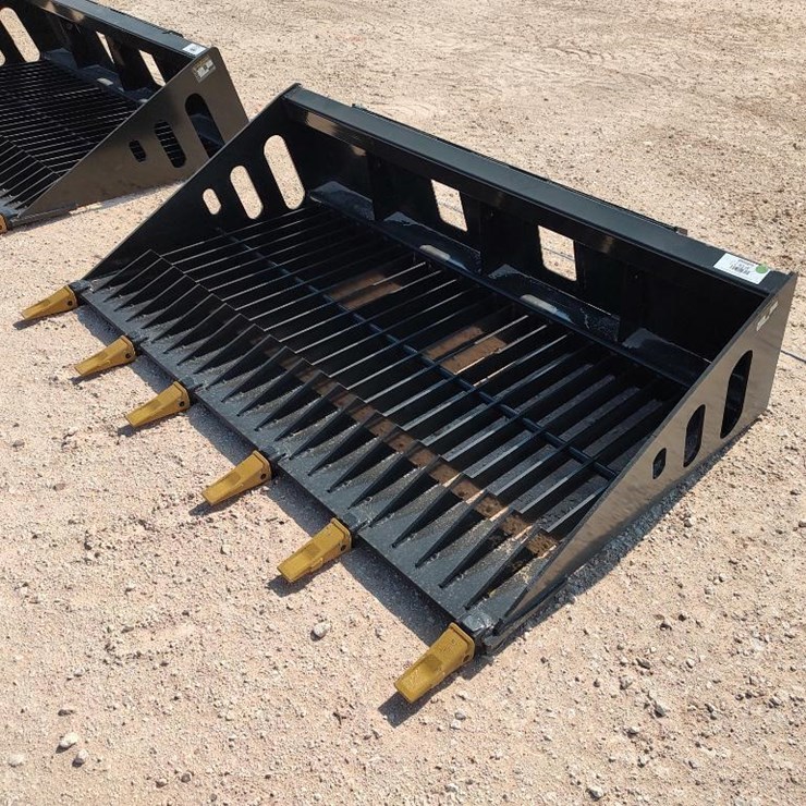 Wolverine RSB66 68" Skid Steer Skeleton Rock Bucket w/Teeth