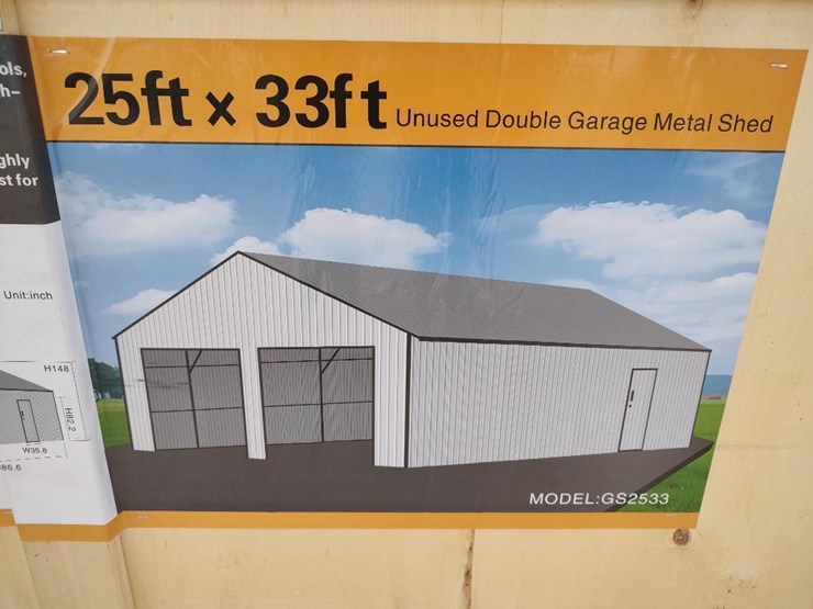 sd-lanch-gs2533-25ft-x-33ft-double-garage-metal-shed-image-1