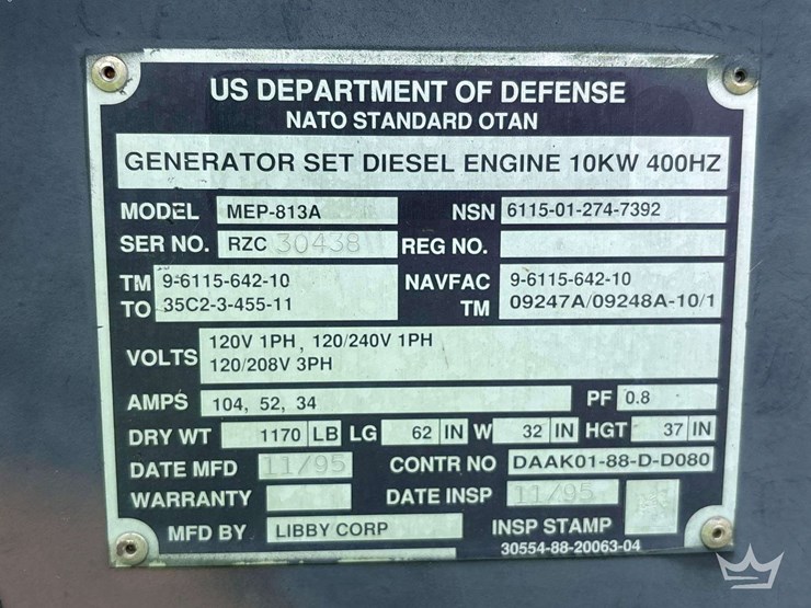 1995-military-mep-813a-10kw-standby-diesel-generator-image-5
