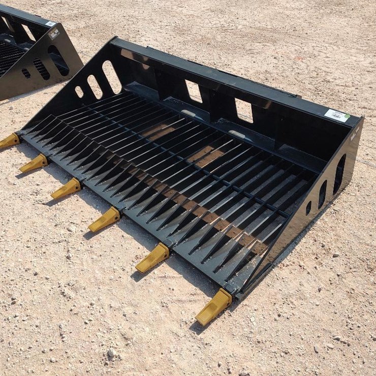 Wolverine RSB72 72" Skid Steer Skeleton Rock Bucket w/Teeth