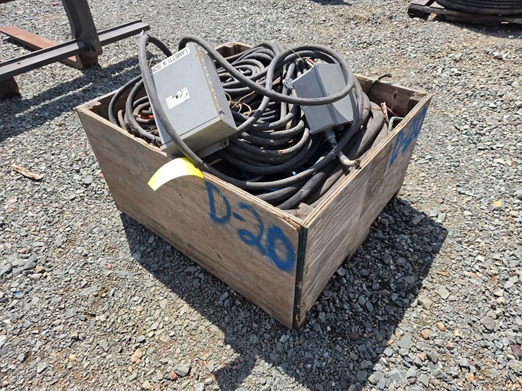 #6028-•-crate-of-misc-electrical-boxes-and-wires-image-1