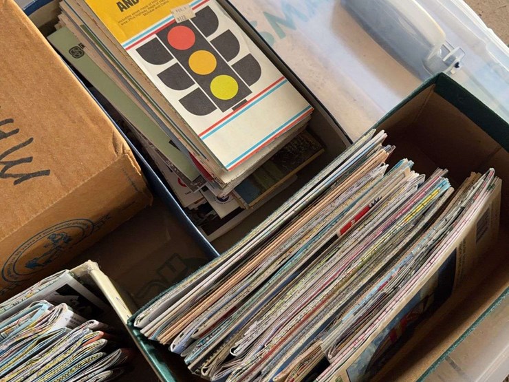 collection-of-road-atlases,-travel-maps,-and-language-learning-course-image-9