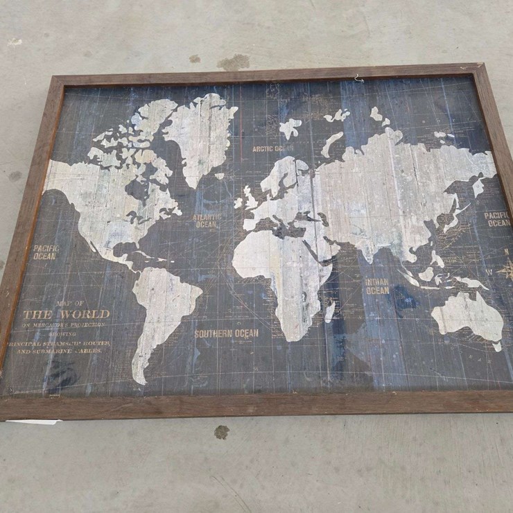 The World Map Framed