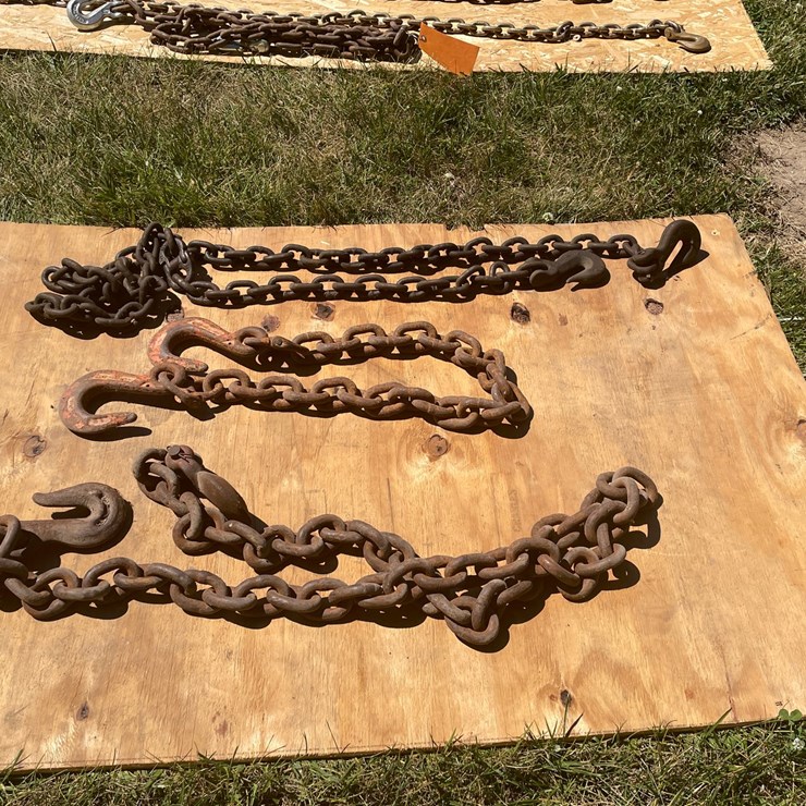 #2192 • (3) Heavy Duty Chains with Hooks