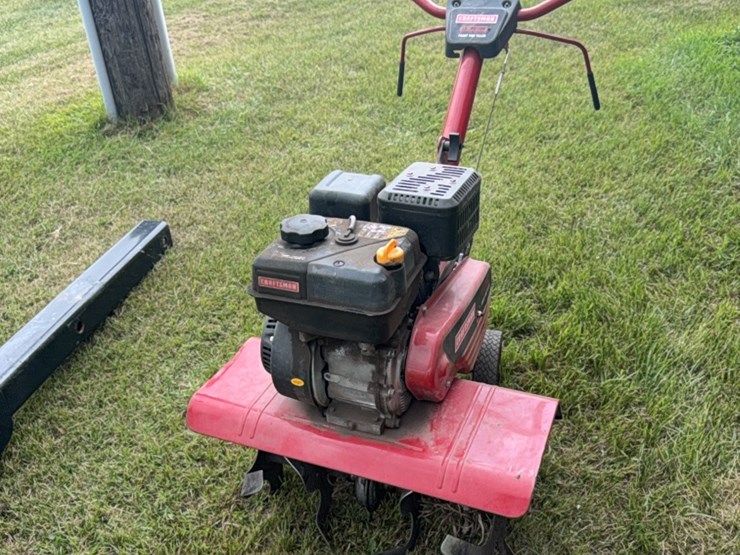front-tine-tiller,-later-craftsman-newer-model,-gas-engine,-used-little,-stored-inside-image-4
