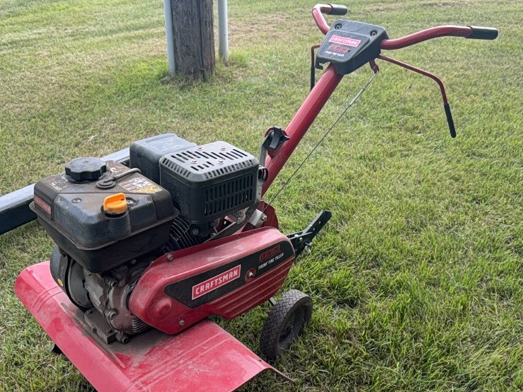 front-tine-tiller,-later-craftsman-newer-model,-gas-engine,-used-little,-stored-inside-image-8